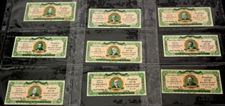 1937 Dietz Gum Company Presidents Play Bucks - Set of 32 w/ FDR President's Pocket History Album