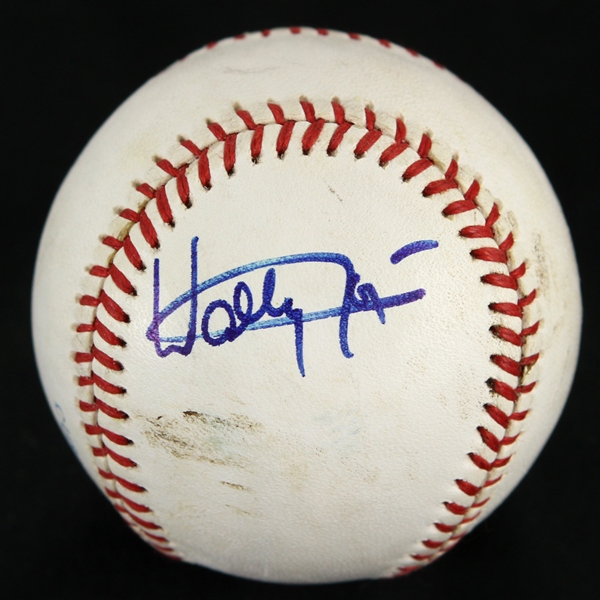 1986-89 Wally Joyner Kansas City Royals Signed OAL Brown Tiger Stadium Game Used Baseball (MEARS LOA/JSA/Tiger Stadium COA)