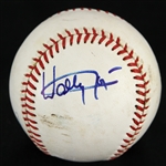1986-89 Wally Joyner Kansas City Royals Signed OAL Brown Tiger Stadium Game Used Baseball (MEARS LOA/JSA/Tiger Stadium COA)