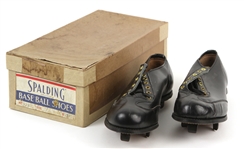 1960s Spalding Baseball Cleats Like New w/ Original Box (MEARS LOA)