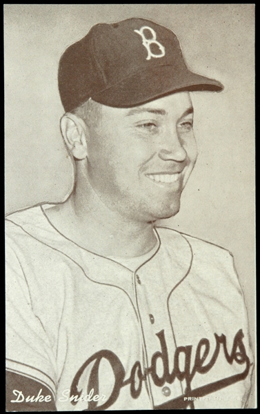 1947-57 Duke Snider Brooklyn Dodgers 3 3/8" x 5 3/8" Exhibit Card