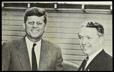 1960-63 circa John F. Kennedy Jack B. Dunn New Jersey 6th Congressional District 2 1/4" x 3 5/8" Campaign Card