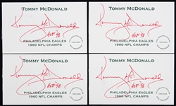 2000 Tommy McDonald Philadelphia Eagles Signed 1960 NFL Champions 40th Anniversary Notecards (JSA)