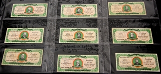 1937 Dietz Gum Company Presidents Play Bucks - Set of 32 w/ FDR Presidents Pocket History Album