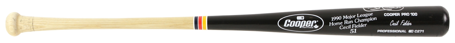 1990 Cecil Fielder Detroit Tigers Signed Cooper Major League Home Run Champion Commemorative Bat (JSA)