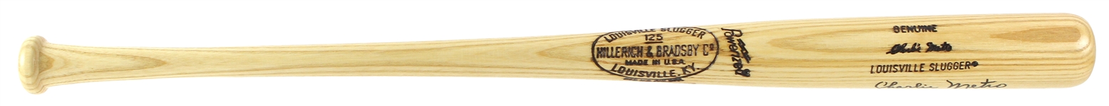 1970's Charlie Metro Signed H&B Louisville Slugger Bat (JSA)