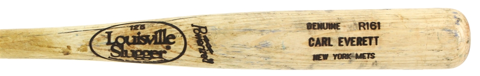 1995-97 Carl Everett New York Mets Losuiville Slugger Professional Model Game Used Bat (MEARS LOA)