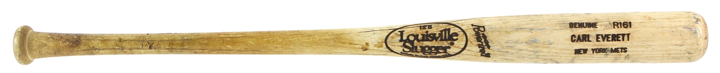 1995-97 Carl Everett New York Mets Losuiville Slugger Professional Model Game Used Bat (MEARS LOA)