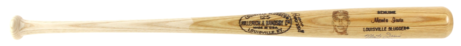 1973 Monte Irvin New York Giants Signed H&B Louisville Slugger Illustration Bat (JSA)