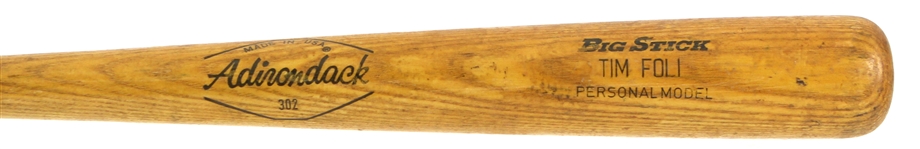 1971-79 Tim Foli Mets/Expos Adirondack Professional Model Game Used Bat (MEARS LOA)