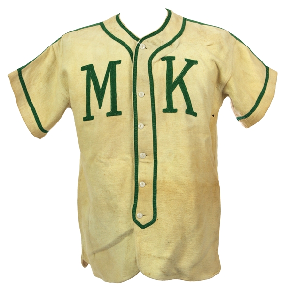 1930s circa MK Farmers Pride Eggs Poultry Airport Game Worn Joe Zacko Baseball Uniform (MEARS LOA)