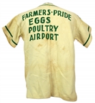 1930's circa MK Farmer's Pride Eggs Poultry Airport Game Worn Joe Zacko Baseball Uniform (MEARS LOA)