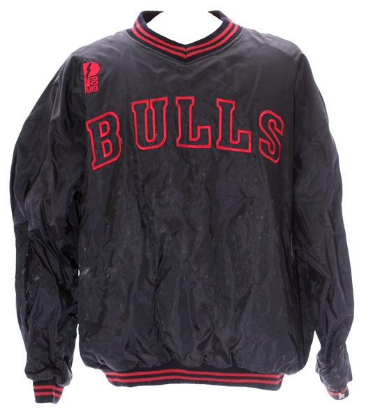 1990s Chicago Bulls Pro Player Lined Nylon Pullover Jacket
