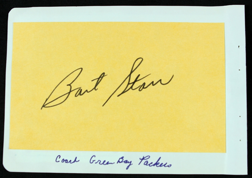 1981 Bart Starr Green Bay Packers & Hubert Green PGA Golfer Signed Cuts - Lot of 2 (JSA)
