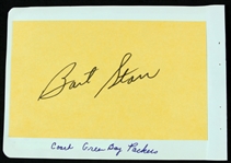 1981 Bart Starr Green Bay Packers & Hubert Green PGA Golfer Signed Cuts - Lot of 2 (JSA)