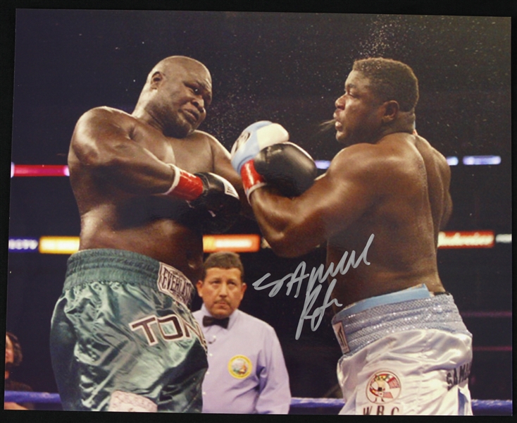 2000s Samuel Peter World Heavyweight Champion Signed 8" x 10" Photo (JSA)