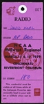 1979 NCAA Basketball Tournament Midwest Regional Radio Credential 