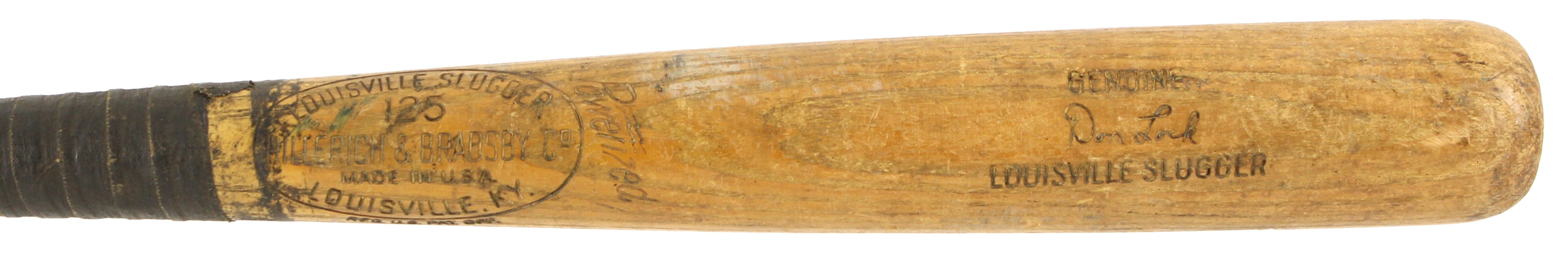 1962-64 Don Lock Washington Senators H&B Louisville Slugger Professional Model Game Used Bat (MEARS LOA)