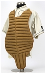1930s-40s circa Flannel Baseball Jersey & Spalding Chest Protector (MEARS LOA)