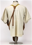 1930's-40's circa Flannel Baseball Jersey & Spalding Chest Protector (MEARS LOA)