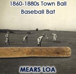 1860s-80s circa Town Ball Flat Barreled Baseball Bat (MEARS LOA)