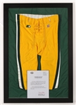 1995 Reggie White Green Bay Packers 27" x 40" Framed Game Worn Uniform Pants (MEARS LOA/Team COA)