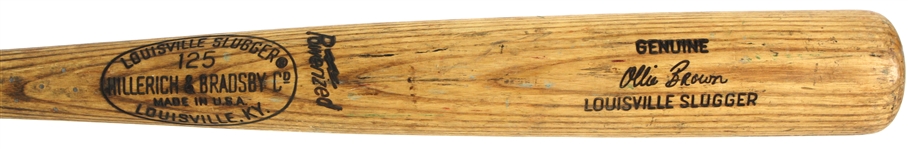 1969-72 Ollie Brown San Diego Padres H&B Louisville Slugger Professional Model Game Used Bat (MEARS LOA)