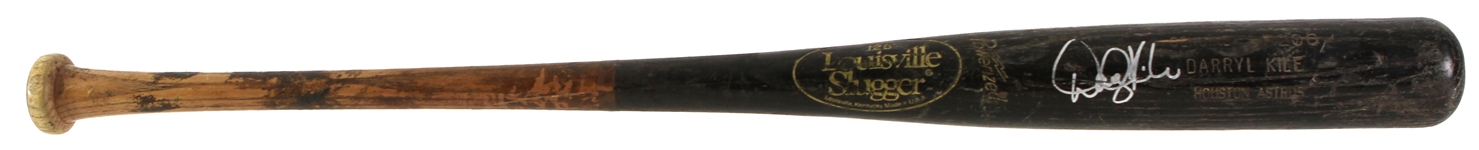 1991-97 Darryl Kile Houston Astros Signed Louisville Slugger Professional Model Game Used Bat (MEARS LOA/JSA)
