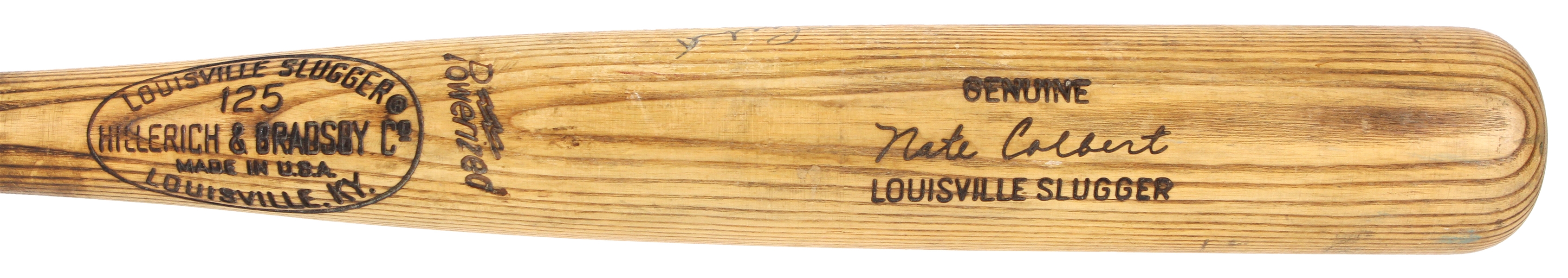 1969 Nate Colbert San Diego Padres Signed H&B Louisville Slugger Professional Model Game Used Bat (MEARS LOA)