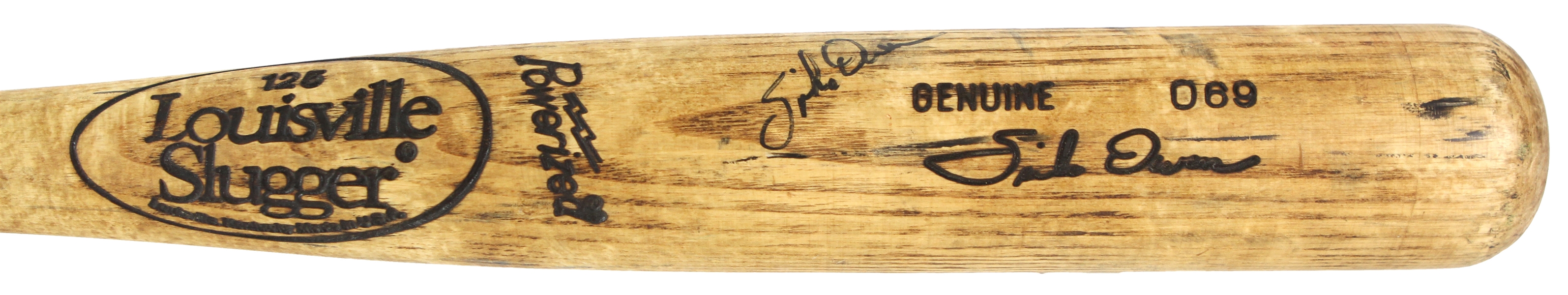 1990 Spike Owen Montreal Expos Signed Louisville Slugger Professional Model Game Used Bat (MEARS LOA)
