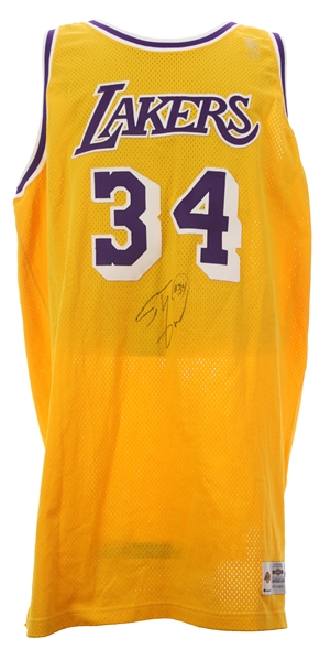 1996-97 Shaquille ONeal Los Angeles Lakers Signed Game Worn Home Jersey (MEARS LOA/JSA)