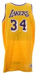 1996-97 Shaquille ONeal Los Angeles Lakers Signed Game Worn Home Jersey (MEARS LOA/JSA)