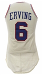 1979-86 Julius Erving Philadelphia 76ers Game Worn Home Jersey (MEARS LOA)