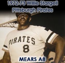 1972-73 Willie Stargell Pittsburgh Pirates Home Game Worn Jersey (MEARS A8)