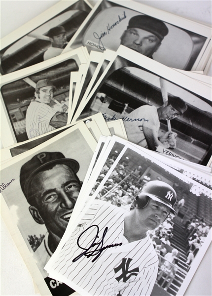 1970s Jim Honochick Mickey Vernon Jim Spencer Ed Kranepool Cal Abrams Signed Photo Collection - Lot of 78 *JSA*