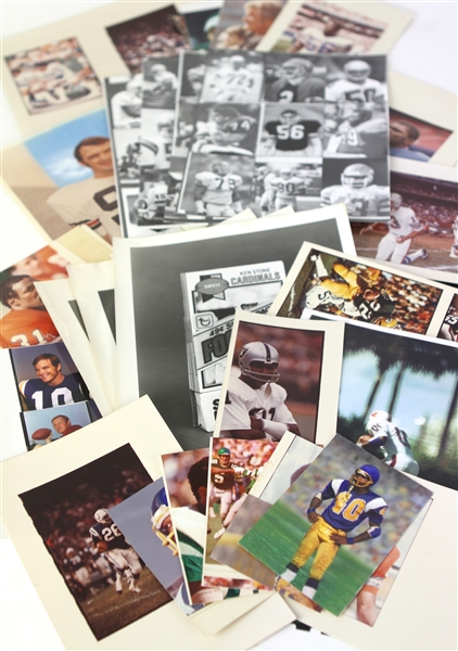 1970s-80s Football Photo Collection - Lot of 36 From Trading Card Production