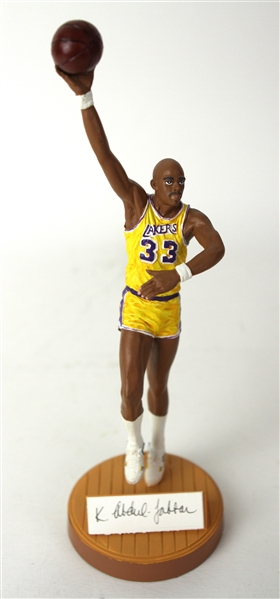 1989 Kareem Abdul Jabbar Los Angeles Lakers 12" Gartlan Figure w/ Signed Cut (Gartlan COA)