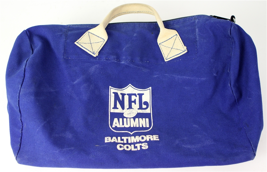 1970s Johnny Unitas Baltimore Colts NFL Alumni Gym Bag (MEARS LOA)