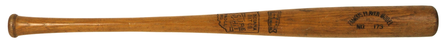 1920's Indiana Bat Company Sure Hit Famous Player Model 34 Store Model Bat 