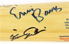 2000's Chicago Cubs Multi Signed Cooperstown Bat Co. Wrigley Field Commemorative Bat w/ 8 Signatures Including Ernie Banks, Fergie Jenkins, Ron Santo & More (JSA)