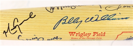 2000's Chicago Cubs Multi Signed Cooperstown Bat Co. Wrigley Field Commemorative Bat w/ 8 Signatures Including Ernie Banks, Fergie Jenkins, Ron Santo & More (JSA)
