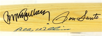 2000's Chicago Cubs Multi Signed Cooperstown Bat Co. Wrigley Field Commemorative Bat w/ 8 Signatures Including Ernie Banks, Fergie Jenkins, Ron Santo & More (JSA)