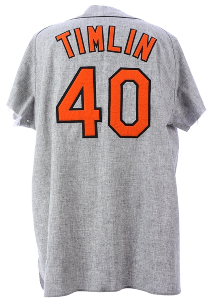 2000 (May 29) Mike Timlin Baltimore Orioles Signed Game Worn Turn Back The Clock Jersey (MEARS LOA/JSA)