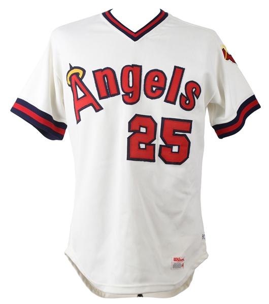 1980 Don Baylor California Angels Game Worn Home Jersey (MEARS LOA)
