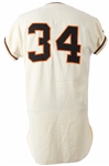 1965 Baltimore Orioles #34 Team Issued Home Jersey (MEARS LOA)
