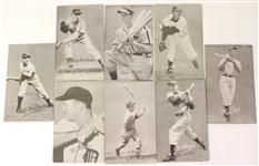 1950s Baseball 3.25" x 5.25" Exhibit Card Collection - Lot of 12 w/ Stan Musial, Pee Wee Reese, Gil Hodges & More