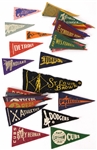1930s Baseball Team & Player Mini Pennant Collection - Lot of 43