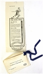 1923 Hillerich & Bradsby Advertisement & Compliments of Card