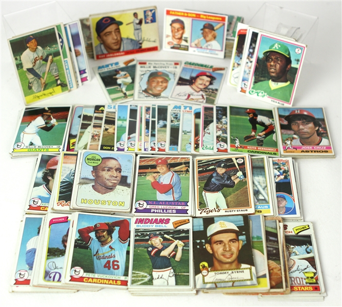 1940s-80s Baseball Card Collection - Lot of 250 w/ Rickey Henderson Rookie, Robin Yount Rookie & More