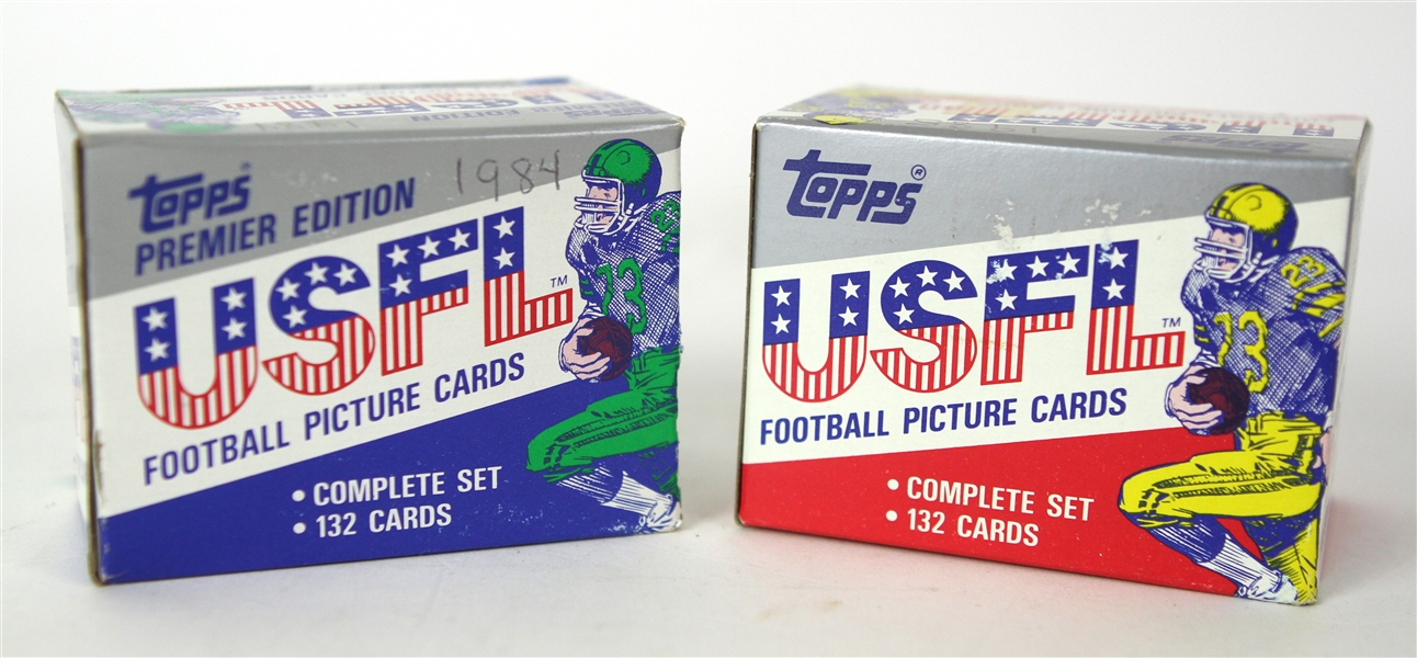 1984-85 Topps USFL Factory Football Card Sets - Lot of 2